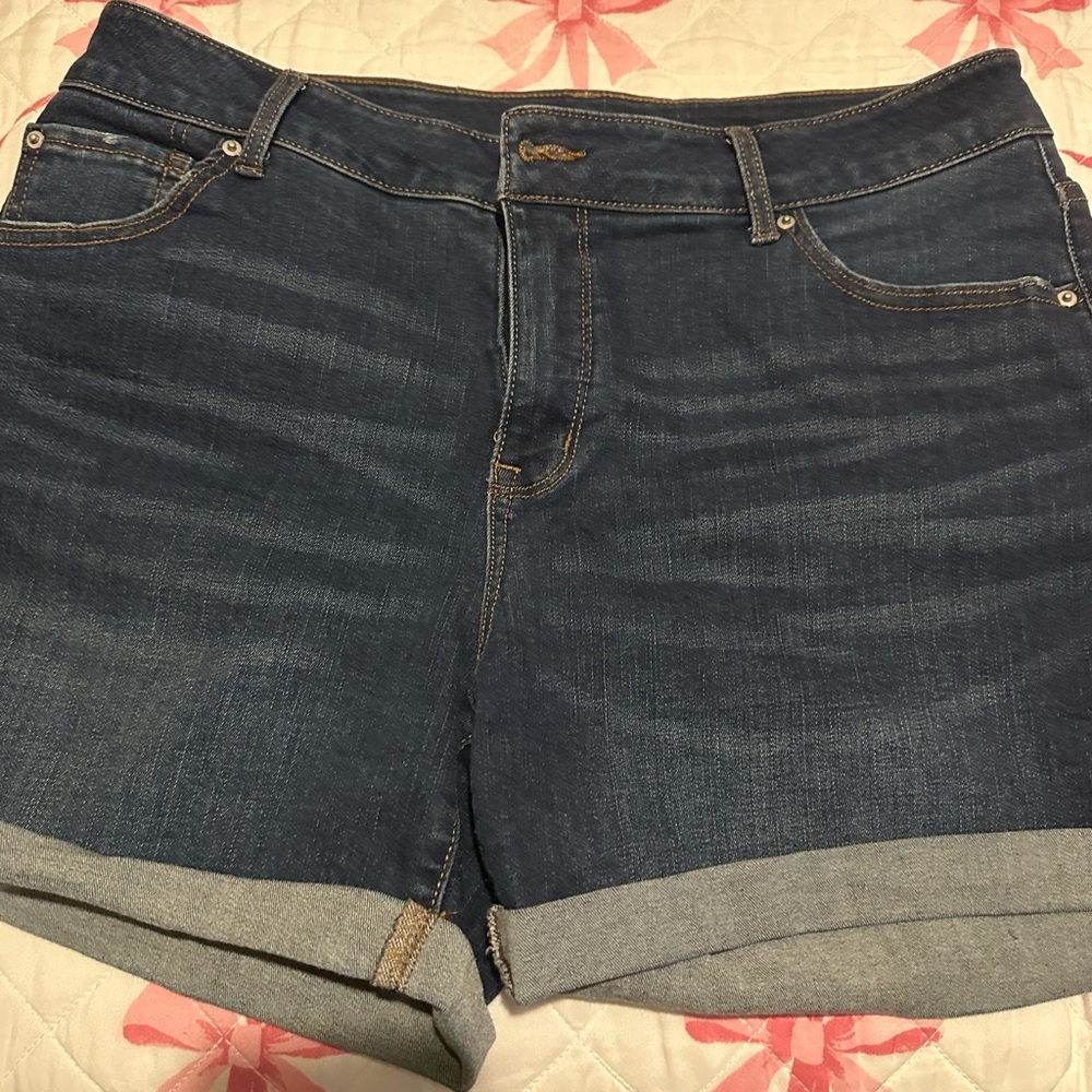 Time and Tru Dark Blue Jean Shorts